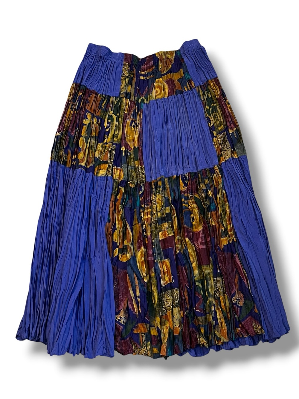 Howard Wolf Maxi Broom Skirt Elastic Waist Boho Artsy Southwestern Vintage USA